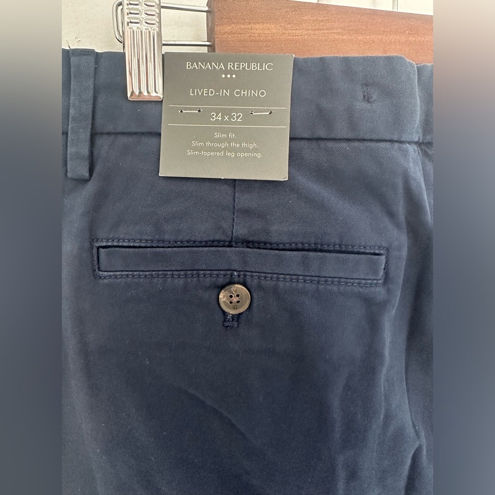 NWT - Banana Republic - Flannel-lined Chino - 34x32 Slim Fit